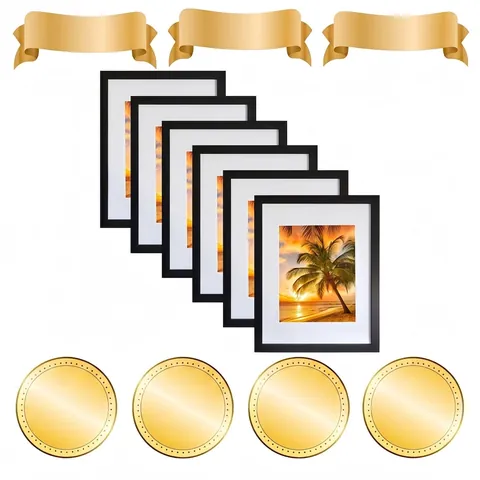 Modern Minimalist Wood Photo Frame Desktop Display Wall Mounted Picture Frame For Home Decor Horizontal Vertical Display