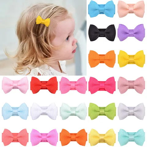 Mini Candy Color Ripsband Schleife Haarklammer Für Kinder Babys Haustiere Handgefertigte Stoff Wasser Tropfen Haarnadel Zubehör