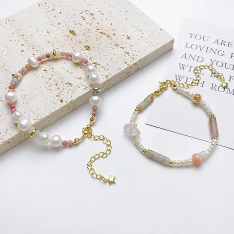 Natürliche Kristall Flache Runde Distanzperlen Synthetische Schlauchperlen Für DIY Schmuckherstellung Armband Halskette Zubehör Bastelmaterialien