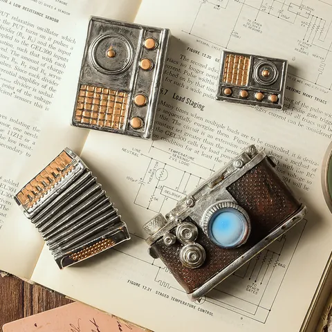 Vintage Hars Miniatuur Ornamenten Retro Grammofoon Camera Piano Radio Model Huis Decoratie Fotografie Props Cadeau