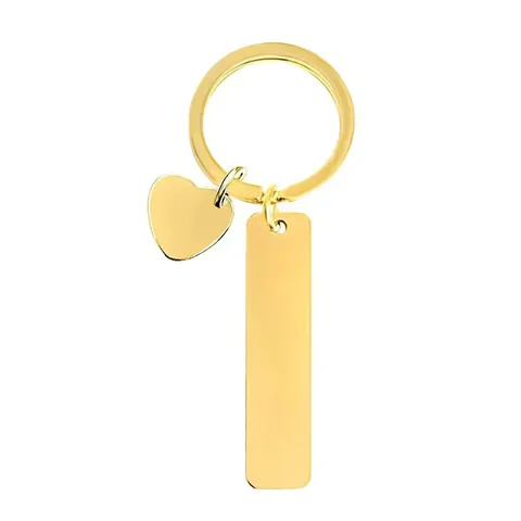 Porte-clés Minimaliste en Acier Inoxydable Barre Rectangulaire Vierge Pour Couples DIY Poli Miroir Porte-clés Or Argent Or Rose Noir Métal Porte-clés Charme De Sac Cadeau