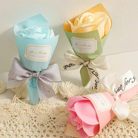 Elegante Signora Fiore Sapone Fiore Fiori Artificiali