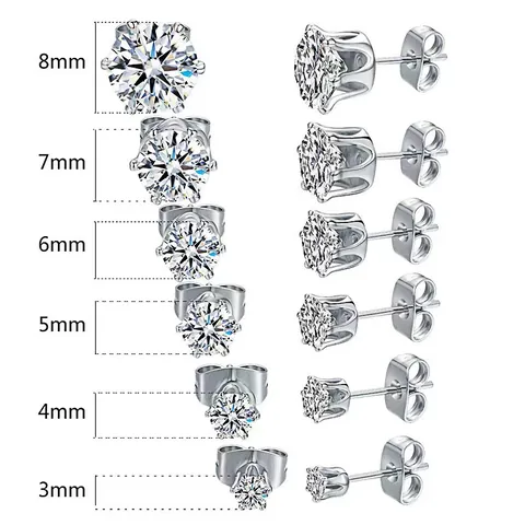 Minimalistische Ronde Geometrische Zirconia Oorknopjes Voor Dames Heren Legering Ingelegde CZ Kraakbeen Oorpiercing Sieraden Cadeau
