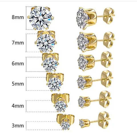 Minimalistische Ronde Geometrische Zirconia Oorknopjes Voor Dames Heren Legering Ingelegde CZ Kraakbeen Oorpiercing Sieraden Cadeau