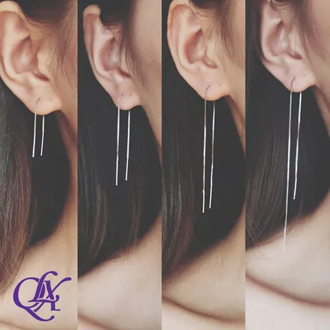 Orecchini A Goccia Geometrici In Argento Sterling 925 Con Perle Artificiali E Strass
