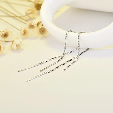 Orecchini A Goccia Geometrici In Argento Sterling 925 Con Perle Artificiali E Strass