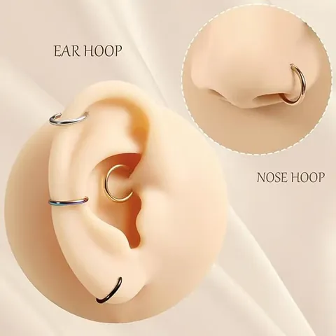 G23 Titanlegierung Scharnier Clicker Nasenring Hoop Nahtlose Lippen Ohr Knorpel Piercing Schmuck Minimalistische Unisex Körperschmuck