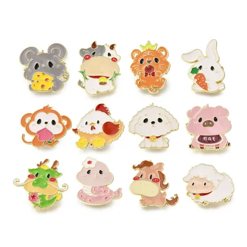 Schattige Cartoon Dier Legering Emaille Broche Spelden Voor Dames Heren Creatieve Luiaard Capibara Hart Geest Badge