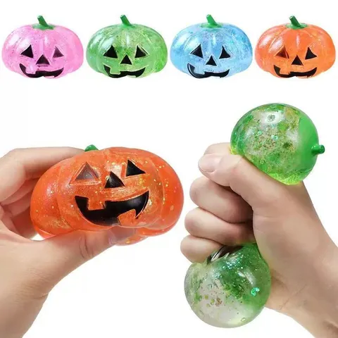 Παιχνίδι Πίεσης Κολοκύθα Halloween για Παιδιά PU Slow Rebound Ανακούφιση από το Στρες Τυπωτό Jack-O-Lantern Δώρο