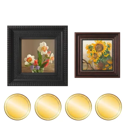 Cornice Portafoto Vintage Quadrata Strutturata PS Rilievo Portafoto Per Decorazione Tavolo Parete Stile Europeo Retrò