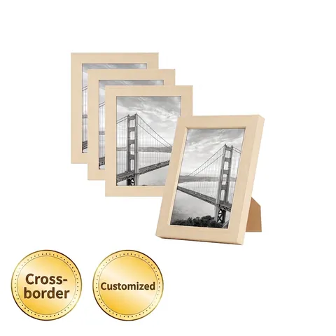 Cornice Per Foto In Legno MDF Stile Nordico Con Vetro Acrilico Da Parete Espositore Da Tavolo Cornice Per Poster Moderna