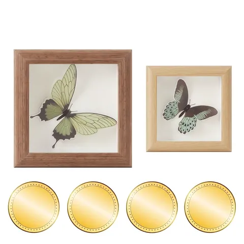 Houten Fotolijst Noordse Minimalistische Houttextuur Woondecoratie Tafelblad Wandmontage Display Organisch Glas
