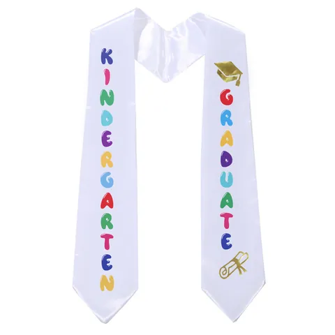Kinderen Kleuterschool Afstuderen Sjerp Satijn Stola Kindergarten Graduate Print Voor Peuterschool Ceremonie Viering