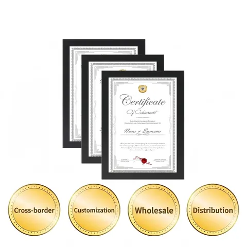 Dokument Zertifikat Bilderrahmen MDF Holz Display Wandbehang Tischplatte Minimalistisch Auszeichnung Diplom Halter Dekor