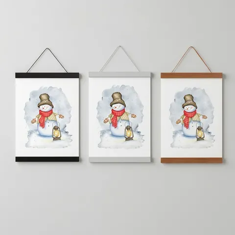 Magnetischer Posteraufhänger Aus Holz Wandhalterung Scrollrahmen Minimalistisches Home Decor Für Kunstwerke Bilder