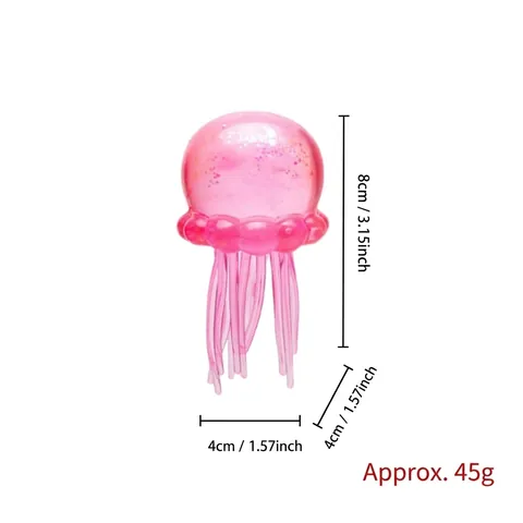 Jouet Anti-stress Squishy Méduse Crème Glacée en TPR Maltose Jouet Sensoriel à Presser pour Enfants Adultes Cadeau