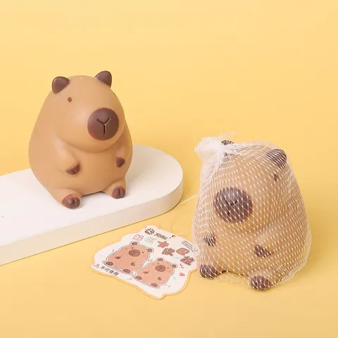 Cute Capybara Squishy Toy Slow Rebound Soft TPR Sensory Toy Stress Relief Squeeze Toy For Kids Adults Office Home Decompression Gift