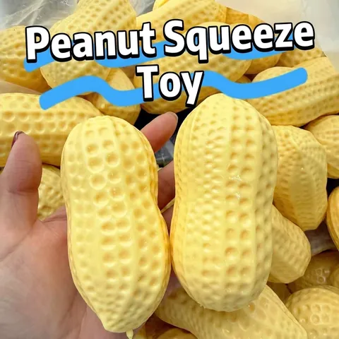 Simulation Peanut Squishy Realistic Food Squeeze Toy Slow Rebound TPR Stress Relief Sensory Toy For Adults Kids Gift