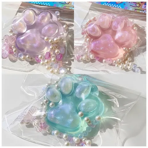 Niedliche Katzenpfote Squishy Spielzeug TPR Stressabbau Fidget Toy Für Erwachsene Jugendliche Weiches Kristall Quetschspielzeug