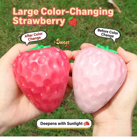 Farbwechselnd Erdbeere Mango Herz Ente Squishy Spielzeug TPR Weich Dekompression Sensorik Stressabbau Spielzeug Für Kinder