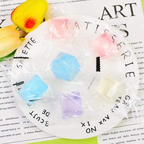 Realistisch TPR Simulation Eiswürfel Quetschspielzeug Zum Stressabbau Hochtransparent Weich Gelee Sensorik Spielzeug Erwachsene Teenager