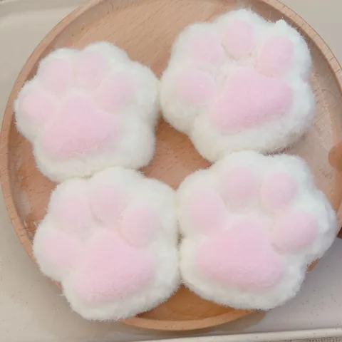Simpatico Giocattolo Squishy a Forma di Zampa di Gatto Peluche Floccato Antistress Giocattolo Sensoriale Fidget per Adulti Bambini Decorazione Scrivania