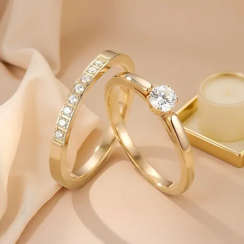 Anillo de Acero Inoxidable Minimalista para Mujer Lujo Ligero Anillo con Strass Brillante Anillo Apilable Geométrico Joyería Regalo