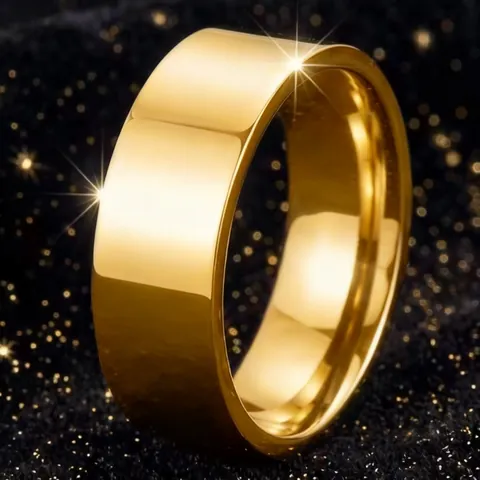 Minimalist Stainless Steel Plain Band Ring For Men Women Mirror Polished Titanium Steel Finger Ring Comfort Fit Daily Jewelry