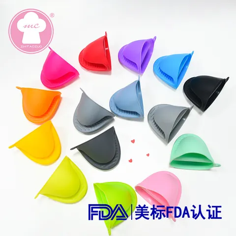 Silikon Hitzebeständige Ofenhandschuhe Mini Topflappen Rutschfest Küche Kochen Backen Topfhalter Mikrowelle Heißluftfritteuse