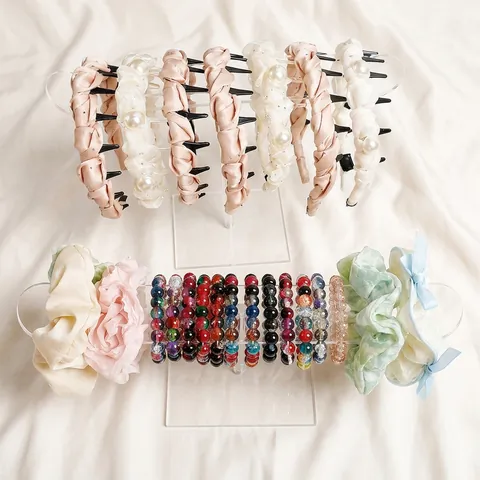 Transparenter Acryl Haarreif Display Ständer T-Bar Haarschmuck Organizer Rack Für Die Aufbewahrung Von Accessoires