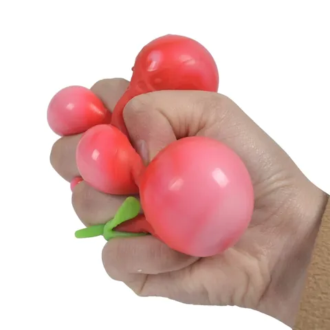 Simulation Strawberry Squeeze Toy TPR Flour Filled Squishy Fruit Sensory Fidget Toy For Stress Relief Office School Desk Toy