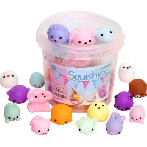 Kawaii Animal Mochi Squishies Stress Relief Toys Assorted Mini Squishy For Kids And Adults Soft TPR Squeeze Sensory Fidget Gift