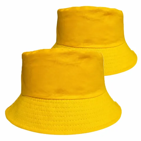 Unisex Cotton Bucket Hat Solid Color Flat Top Sun Protection Fisherman Hat For Outdoor Casual Everyday Summer Sun Hat