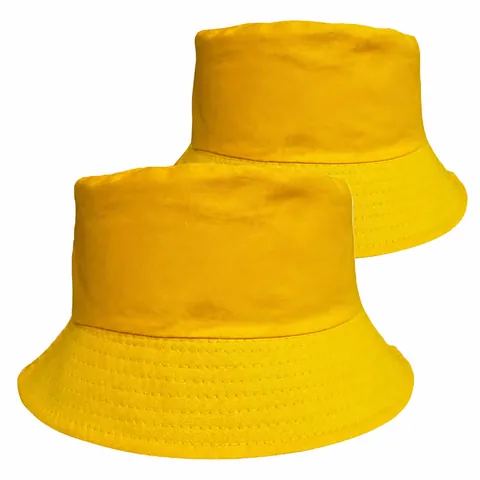 Unisex Cotton Bucket Hat Solid Color Flat Top Sun Protection Fisherman Hat For Outdoor Casual Everyday Summer Sun Hat