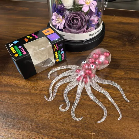 Simulatie Octopus Kralen Knijpspeelgoed TPR Stressvermindering Sensorisch Zeedier Speelgoed Voor Volwassenen Kinderen Bureau Decoratie