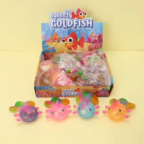 Cartoon Goldfish Shape Squeeze Toy With Maltose Syrup Filler Slow Rebound Stress Relief Sensory Toy For Kids Adults Gift