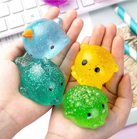 Juguete De Compresión Creativo Transparente Con Polvo Dorado Insecto Marino Animal Súper Lindo Bola Grande De Descompresión Artefacto De Descompresión
