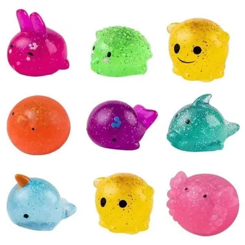 Juguete De Compresión Creativo Transparente Con Polvo Dorado Insecto Marino Animal Súper Lindo Bola Grande De Descompresión Artefacto De Descompresión
