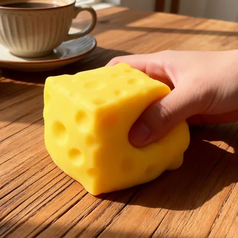 Simulation Cheese Squeeze Toy Stress Relief Slow Rebound Soft TPR Sensory Toy For Kids Adults Office Desk Decompression Toy