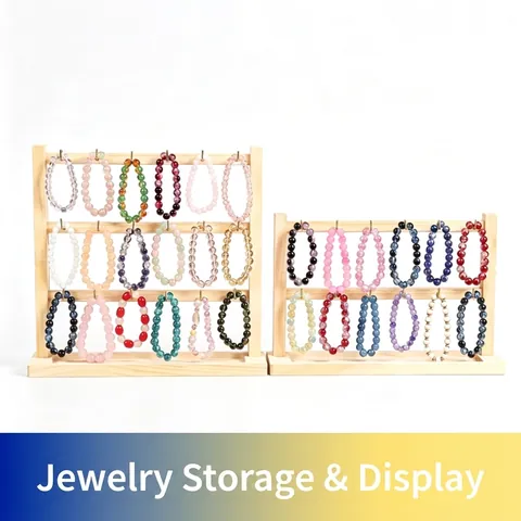 Sieradenhouder Organisator Hout Metalen Haken Onderste Tray Oorbellen Kettingen Armbanden Ringen Opslag Decoratie
