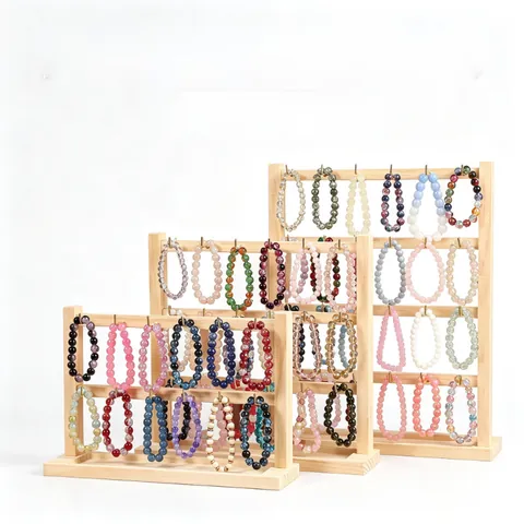 Sieradenhouder Organisator Hout Metalen Haken Onderste Tray Oorbellen Kettingen Armbanden Ringen Opslag Decoratie