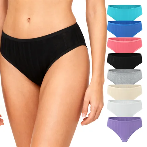 Damen Rippstrick Baumwolle Thongs Atmungsaktiv Niedrige Taille T-Back Slips Einfarbig Weich Bequeme Unterwäsche Lingerie