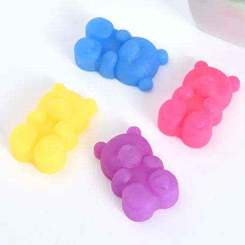 Simpatico Orso Animale Giocattolo da Spremere TPR Sollievo dallo Stress Morbido Giocattolo Sensoriale Fidget Per Bambini Adulti