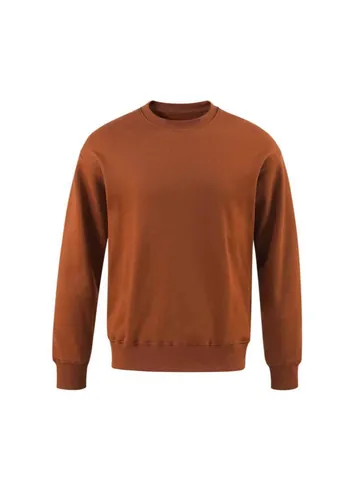 Sudadera Unisex Holgada con Forro de Felpa Pesada Cuello Redondo Pulóver Manga Larga Color Sólido Cálido Otoño Invierno Casual Deportivo Top