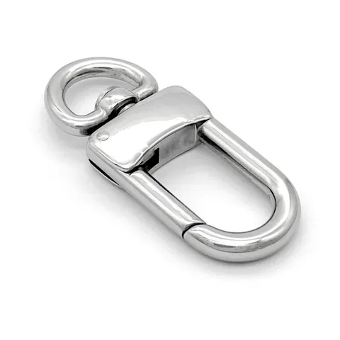 Polished Stainless Steel Swivel Snap Hook Metal Spring Lobster Clasp For Keyring Handbag Connector Jewelry Making Finding