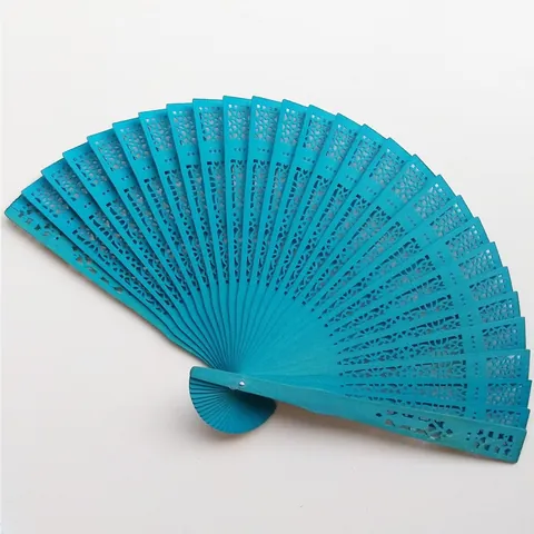 Chinese Style Hollow Out Wooden Folding Fan Scented Wood Carved Handheld Fan For Wedding Party Gift Dance Women Home Decor