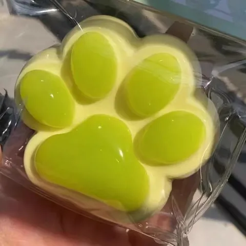 Jouet Squishy Patte de Chat en Dessin Animé Jouet de Soulagement du Stress à Rebond Lent Matériau TPR Souple pour Enfants Adultes Bureau Plaisir Quotidien