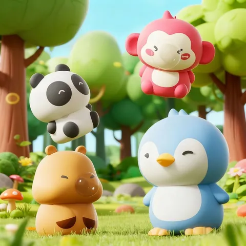Cute Animal Fruit Vegetable Squishy Slow Rebound Stress Relief Toy Bubble Blowing Pop Eye Squeeze Vent Desktop Toy For Gift