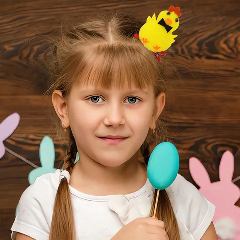 Pasen Pluche Kuiken Haarclips Voor Kinderen Schattige Cartoon Kip Eendenbek Clip Kleurrijke Haaraccessoires Voor Paasfeest