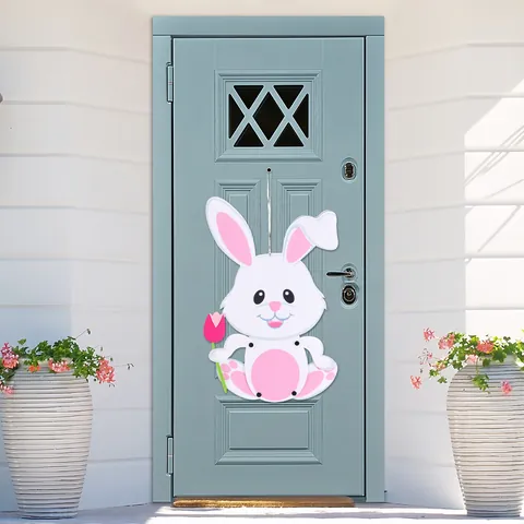 Cartoon Ostern Hase Küken Hängedekoration Vliesstoff Bewegliche Gelenke Hase Küken Eierschale Türhänger Für Zuhause Party Festival Deko